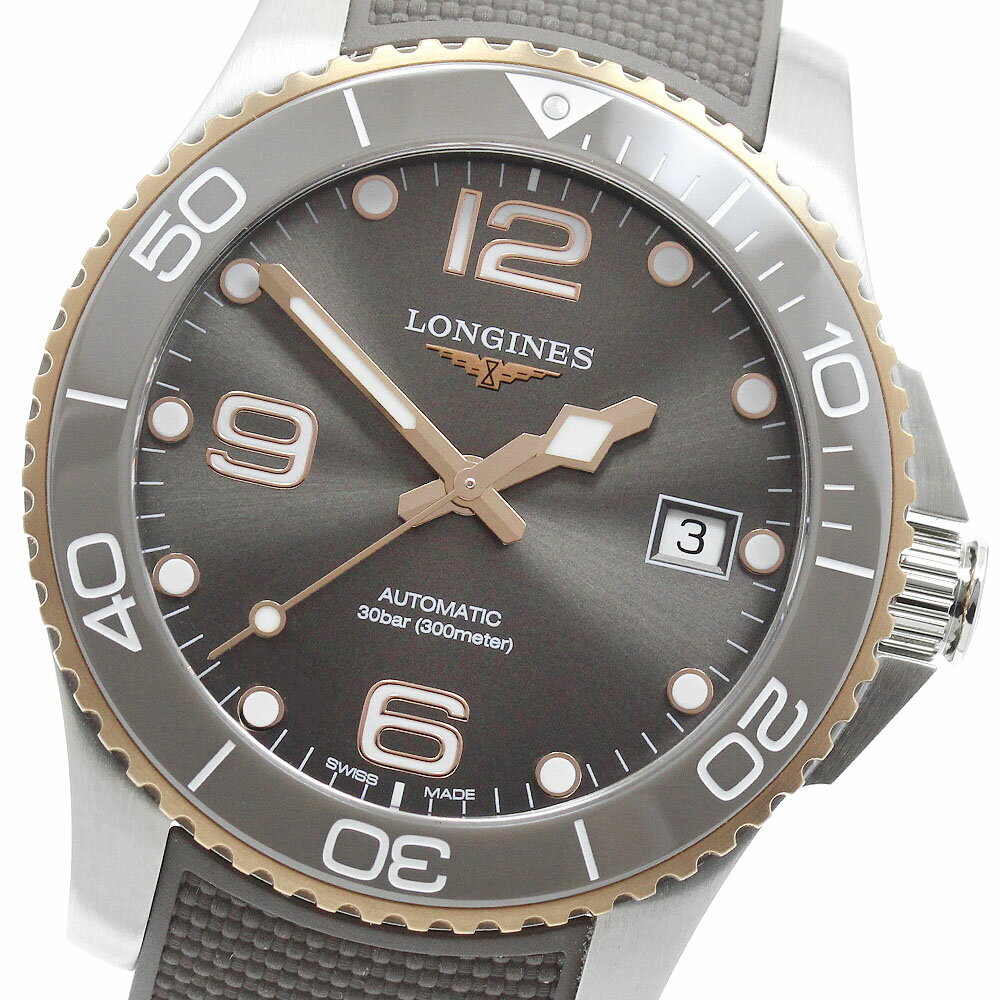 ロンジン LONGINES L3.780.3.78.9 ハイドロコンクエスト デイト 自動巻き メンズ 極美品 箱・保証書付き_963193【中古】