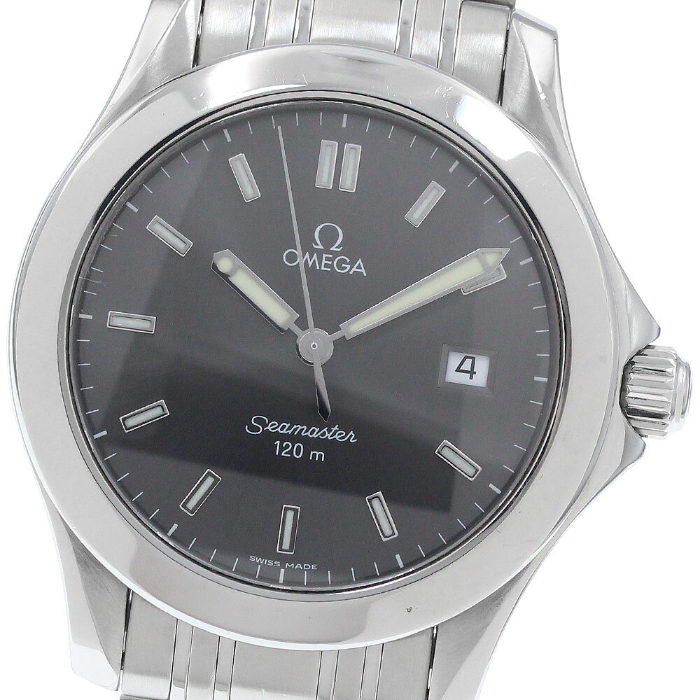 オメガ OMEGA 2511.43 シーマスター120 デイト クォーツ メンズ 保証書付き_959377【中古】