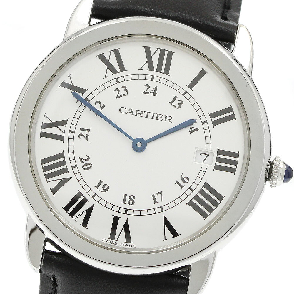 カルティエ CARTIER W6700255 ロンドソロLM デイト クォーツ メンズ _96083 ...