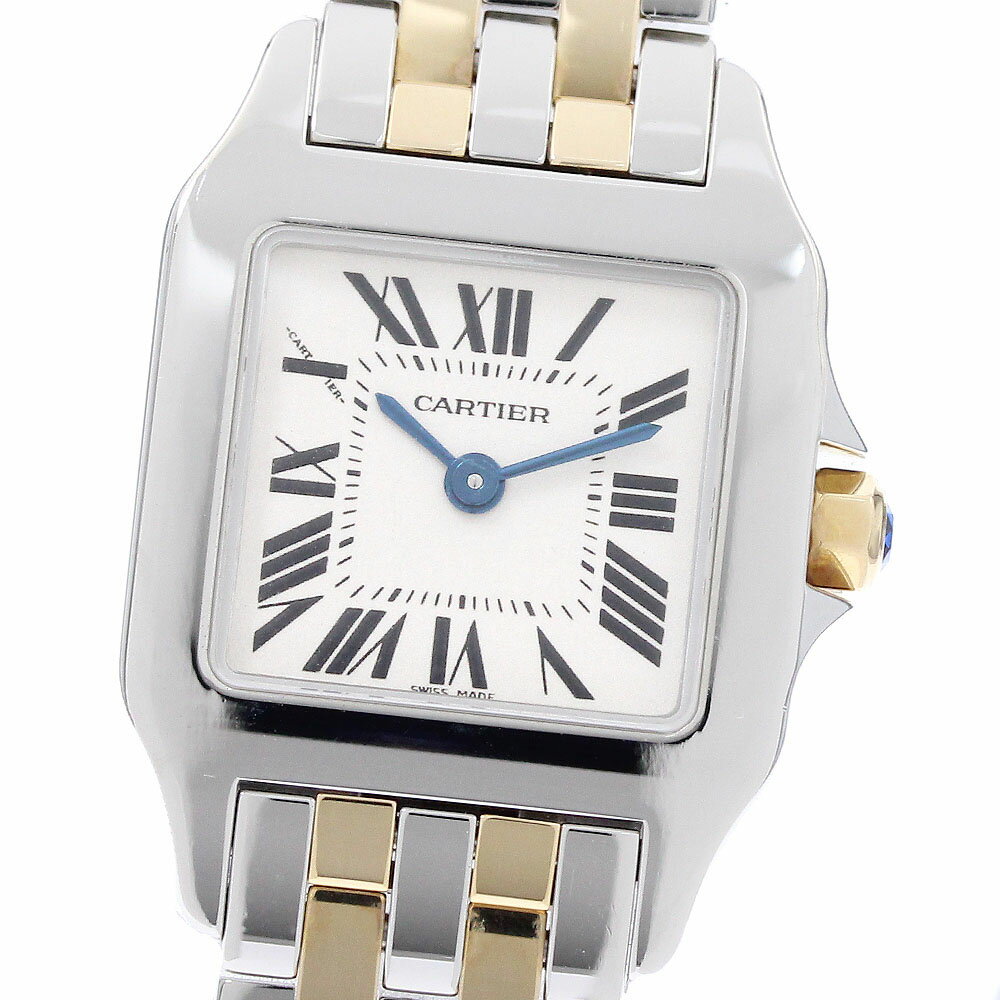 カルティエ CARTIER W25066Z6 サントスドゥモワゼル SM クォーツ レディース 良品 ...