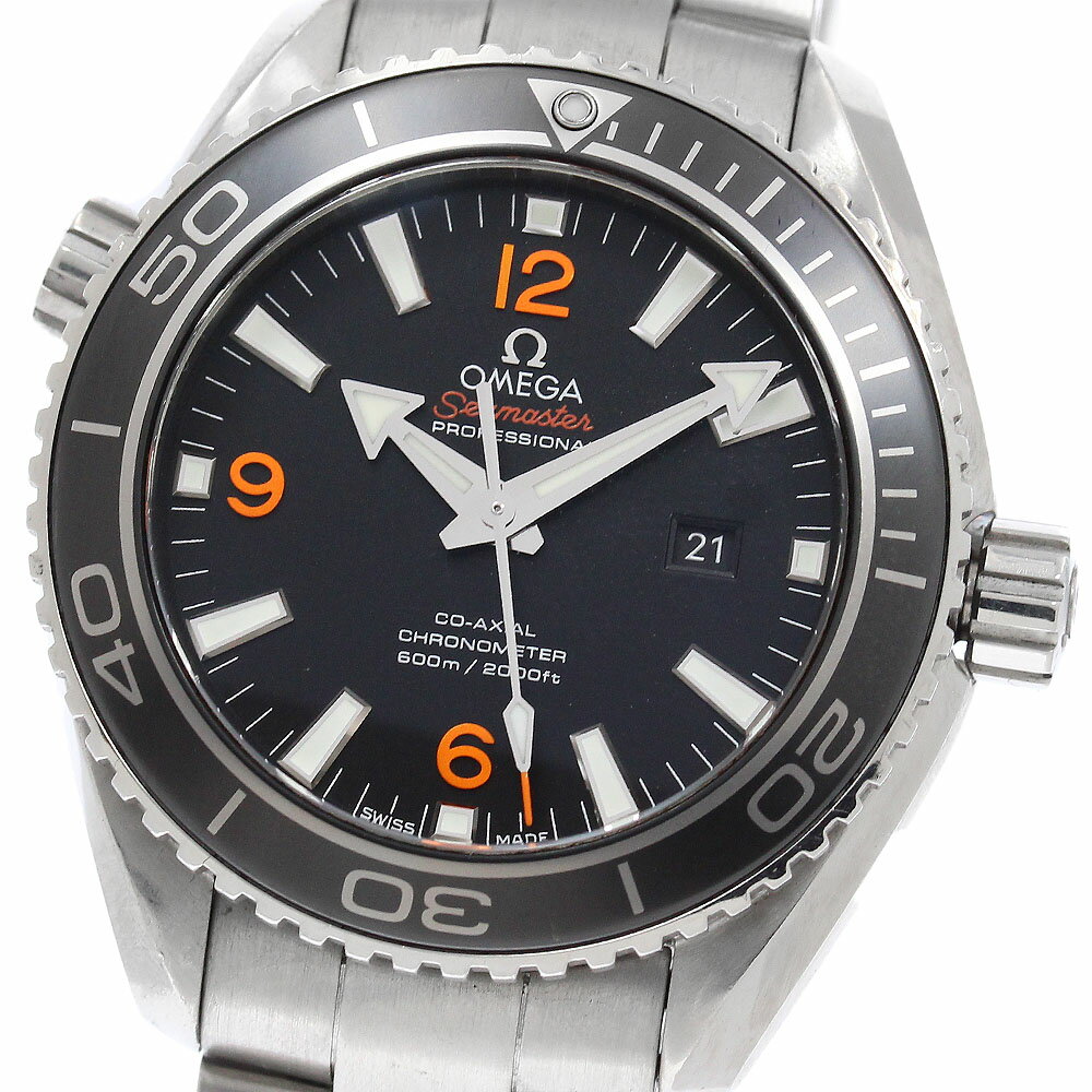 オメガ OMEGA 232.30.38.20.01.002 シーマスター 600 プラネットオーシャン デイト 自動巻き ボーイズ 保証書付き_955696【中古】
