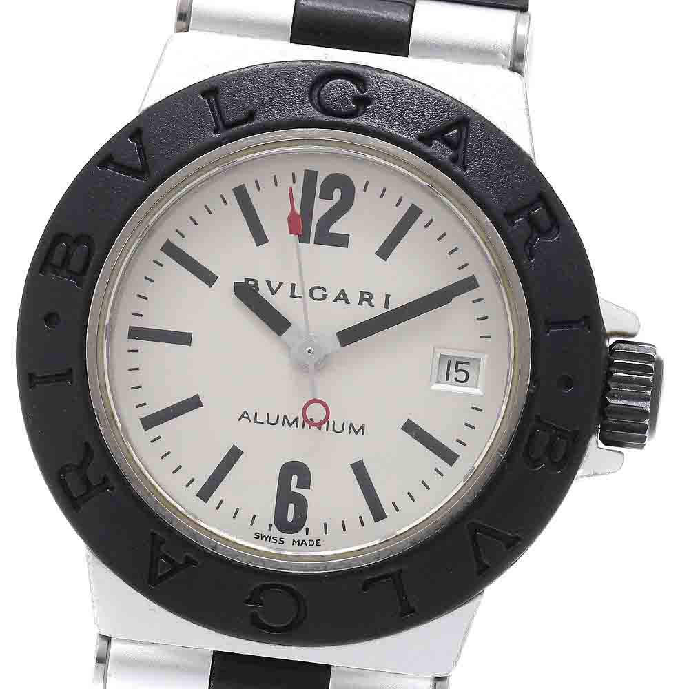 ブルガリ BVLGARI AL29TA アルミニウム デイト クォーツ レディース _958049【中古】