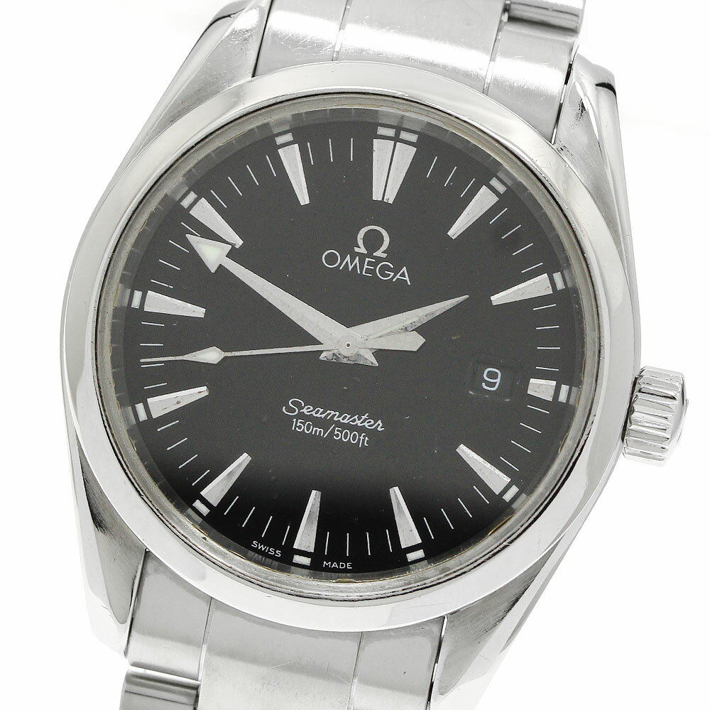 オメガ OMEGA 2518.50 シーマスター アクアテラ デイト クォーツ ボーイズ _958161【中古】