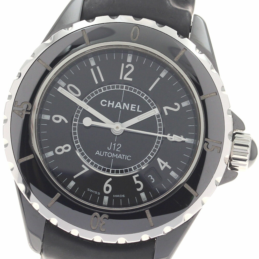 シャネル CHANEL H0683 J12 38MM 黒セラミック 自動巻き メンズ 美品 保証書付き_959877【中古】