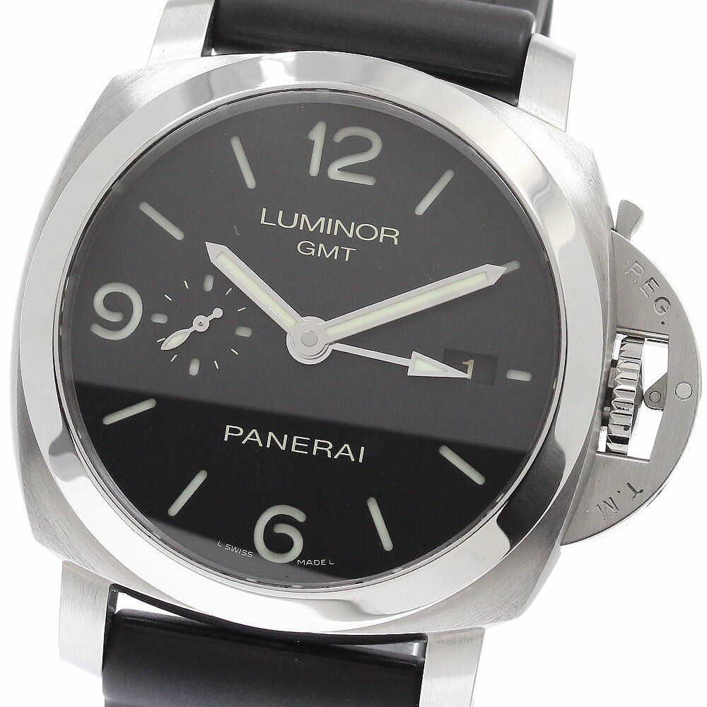パネライ PANERAI PAM00320 ルミノール 1950 3デイズ GMT 自動巻き メンズ 美品 箱付き_961372【中古】