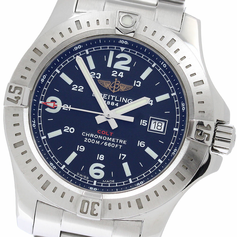 ブライトリング BREITLING A74388 コルト デイト クォーツ メンズ 良品 保証書付き_961430【中古】