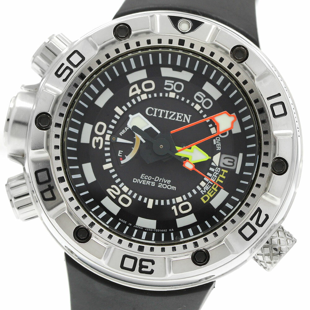 シチズン CITIZEN J250-S092191/BN2021-03E プロマスター アクアランド200m デイト ソーラー メンズ 良品 _962167【中古】