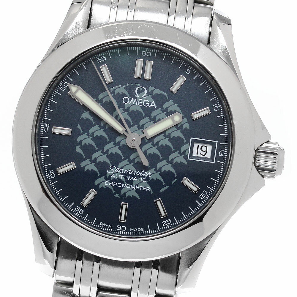 オメガ OMEGA 2508.80 シーマスター120 ジャックマイヨール 2002年限定 デイト 自動巻き メンズ 保証書付き_963113【中古】
