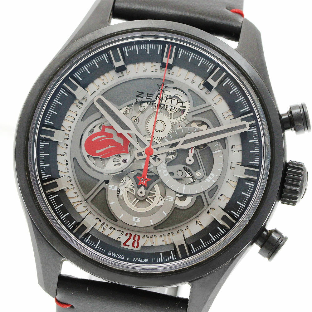 ゼニス ZENITH 49.2521.400/98.C755 エル プリメロ ザ・ローリング・ストーンズ 世界限定250本 自動巻き メンズ 良品 保証書付き_963137【中古】