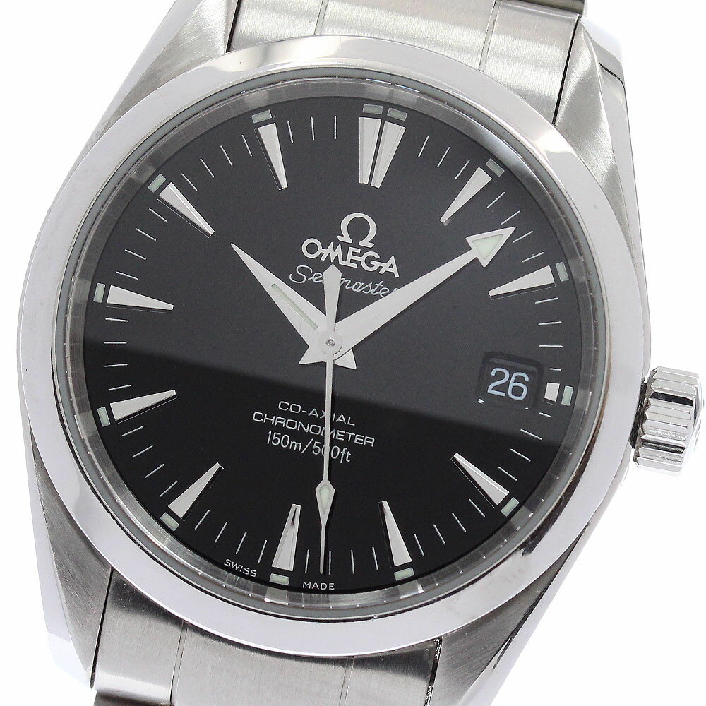 オメガ OMEGA 2504.50 シーマスター アクアテラ デイト コーアクシャル クロノメーター 自動巻き ボーイズ 保証書付き_964285【中古】