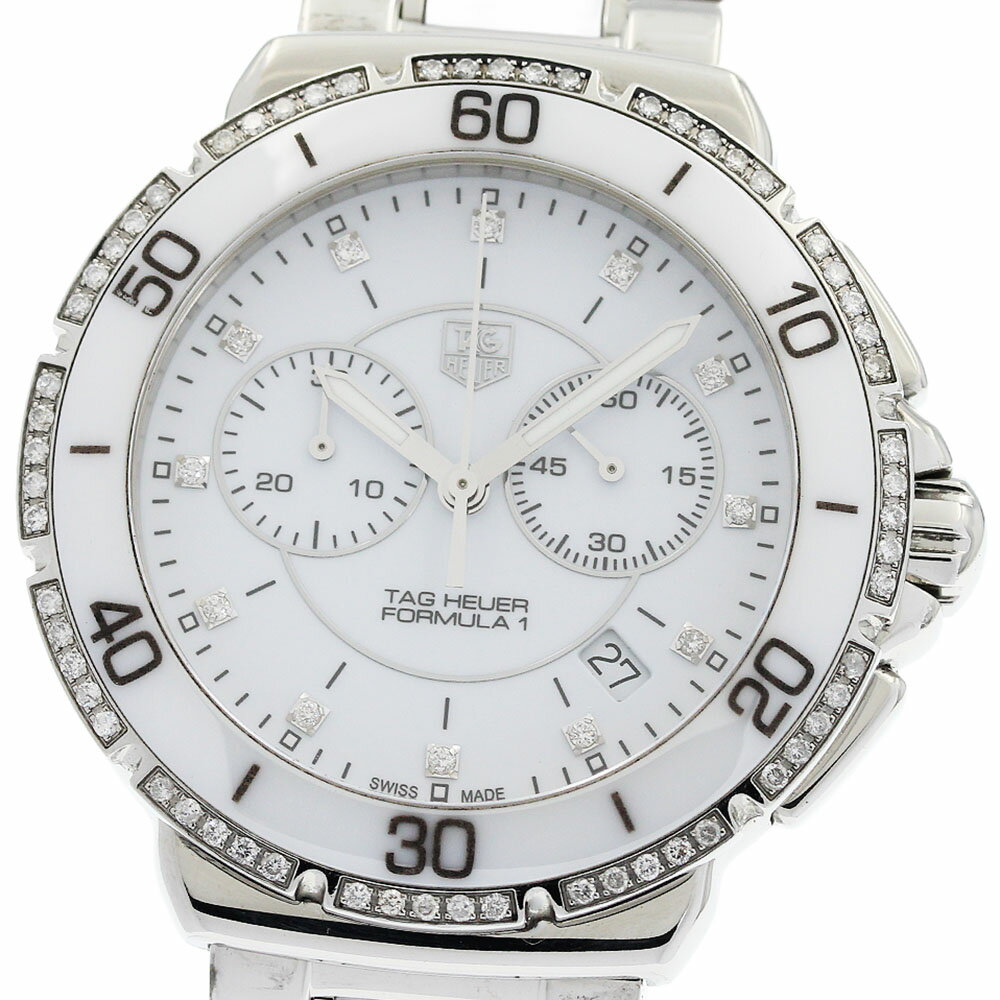 タグホイヤー TAG HEUER CAH1213.BA0863 フォーミュラ1 クロノグラフ ダイヤモンド クォーツ メンズ 保証書付き_960588【中古】
