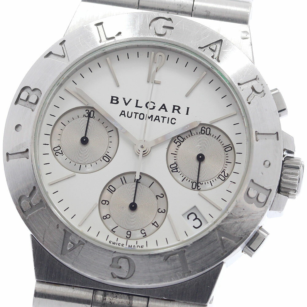 ブルガリ BVLGARI CH35S ディアゴノ クロノグラフ デイト 自動巻き メンズ 保証書付き_956563【中古】