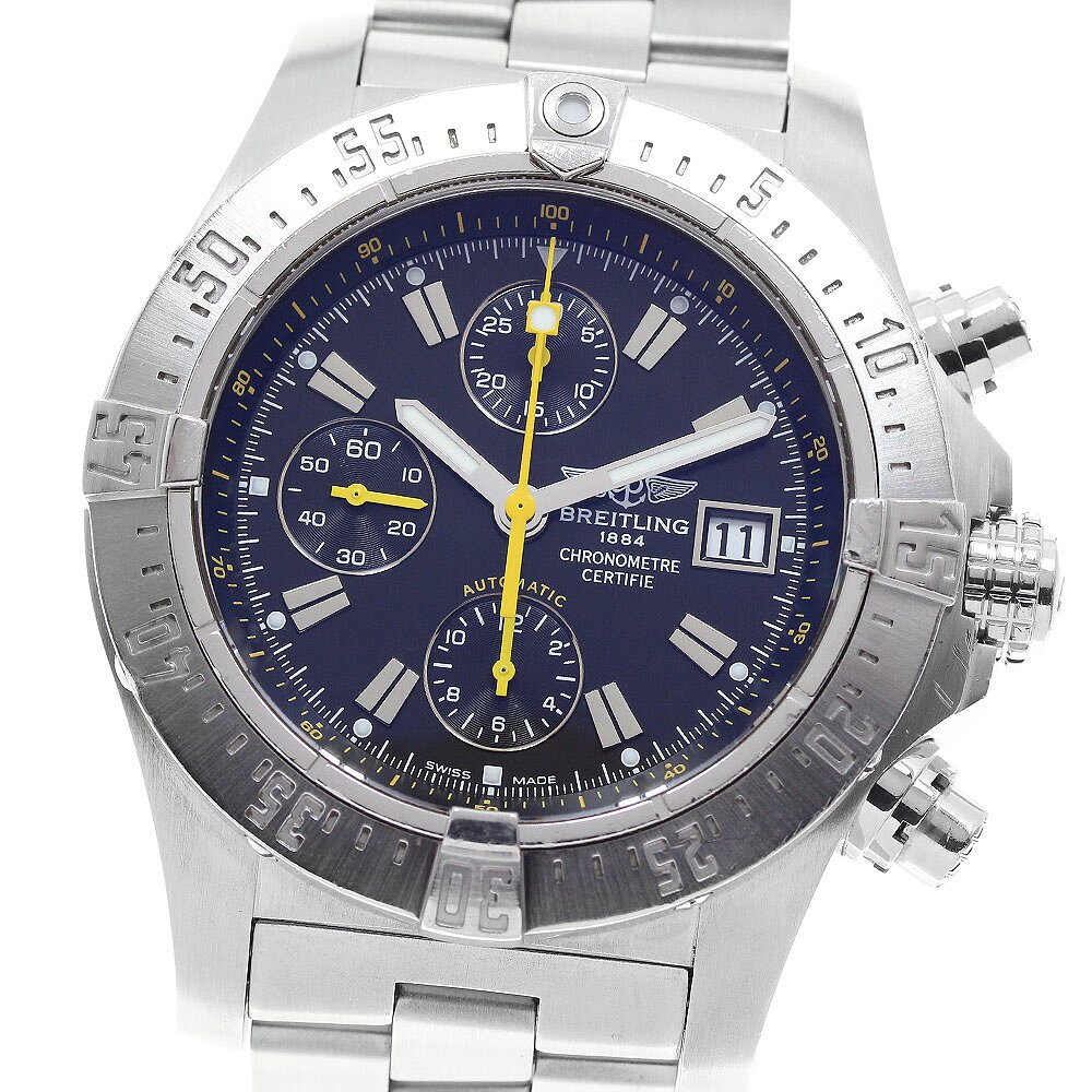 ブライトリング BREITLING A13380 アベンジャー スカイランド デイト クロノグラフ 自動巻き メンズ 保証書付き_962337【中古】