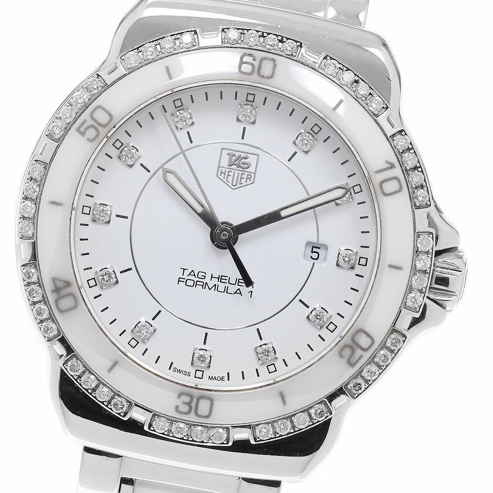 タグホイヤー TAG HEUER WAH1313 フォーミュラ1 12P ダイヤベゼル クォーツ レディース 保証書付き_962955【中古】