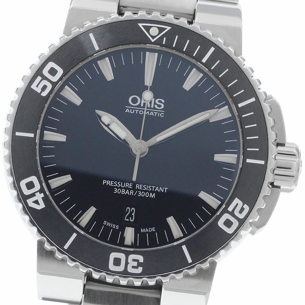 Rakuten - オリス ORIS 01 733 7653 4154-07 8 26 01PEB アクイス デイト 自動巻き メンズ 良品 保証書付き_958574【中古】