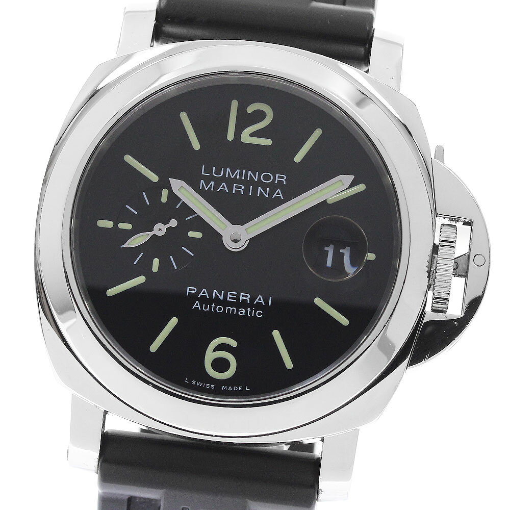 パネライ PANERAI PAM00104 ルミノールマリーナ スモールセコンド 自動巻き メンズ 箱・保証書付き_961813【中古】