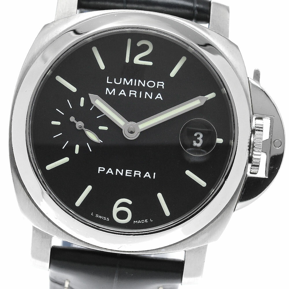 パネライ PANERAI PAM00048 ルミノールマリーナ スモールセコンド デイト 自動巻き メンズ 箱・保証書付き_962251【中古】
