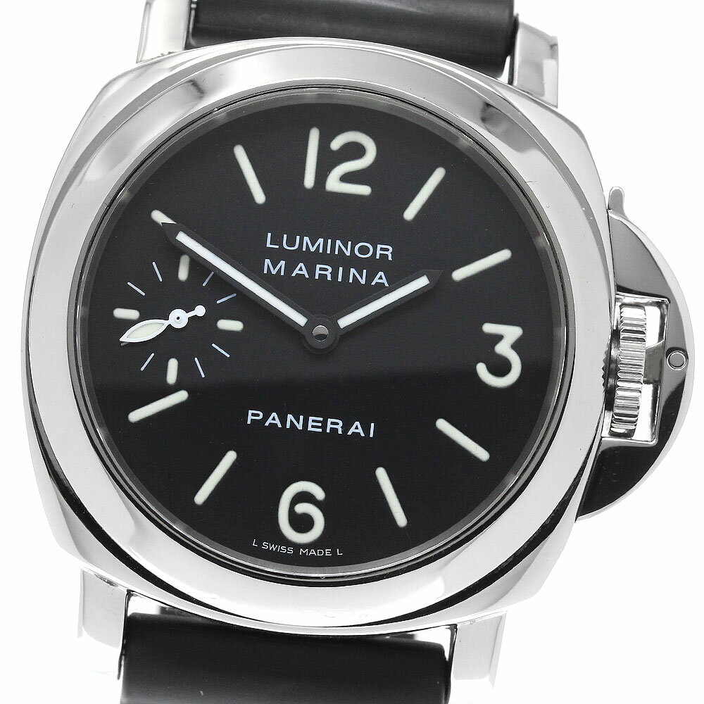 パネライ PANERAI PAM00001 ルミノール マリーナ スモールセコンド 手巻き メンズ 良品 内箱・保証書付き_950527【中古】