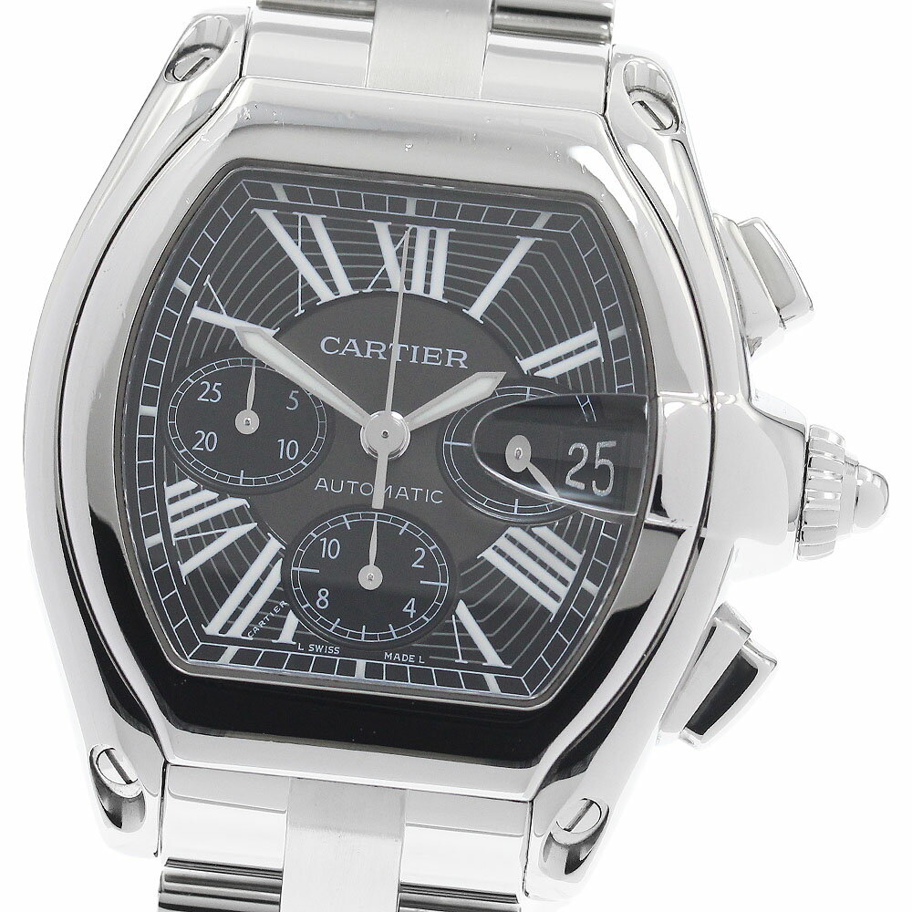 カルティエ CARTIER W62020X6 ロードスター XL クロノグラフ デイト 自動巻き メ ...
