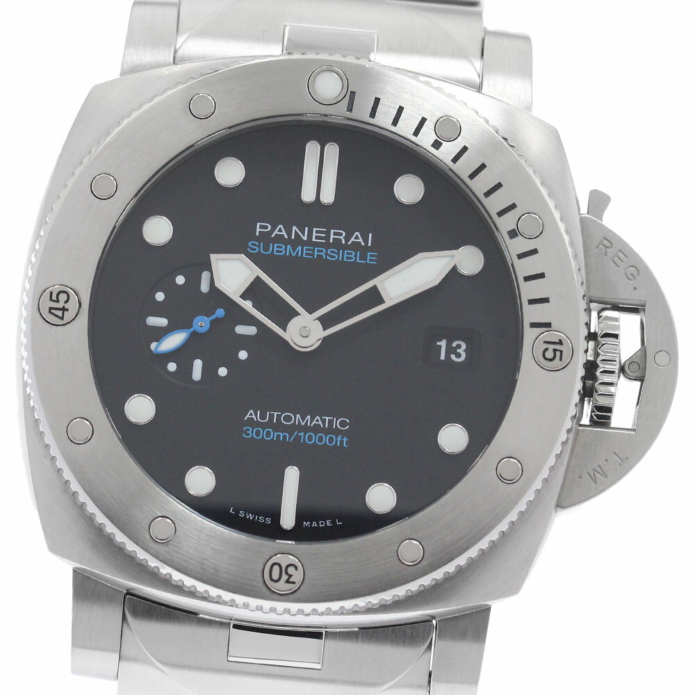 パネライ PANERAI PAM01596 サブマーシブル クアランタ クアトロ デイト 自動巻き メンズ 箱・保証書付き_956818【中古】