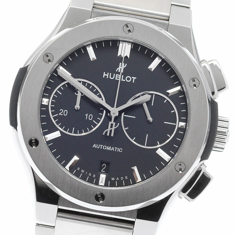 ウブロ HUBLOT 520.NX.1170.NX クラシック フュージョン クロノグラフ 自動巻き メンズ 美品 箱付き_958640【中古】