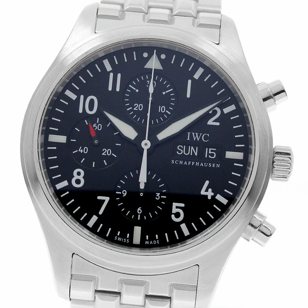 Rakuten - IWC IWC SCHAFFHAUSEN IW371704 パイロットウォッチ クロノグラフ デイデイト 自動巻き メンズ 良品 保証書付き_962422【中古】
