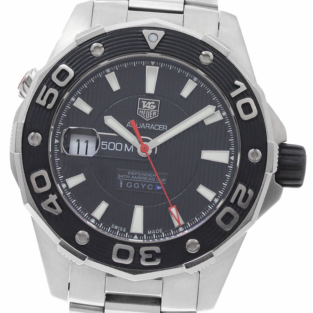 タグホイヤー TAG HEUER WAJ2119 アクアレーサー キャリバー5 アメリカズ カップ 自動巻き メンズ _962813【中古】