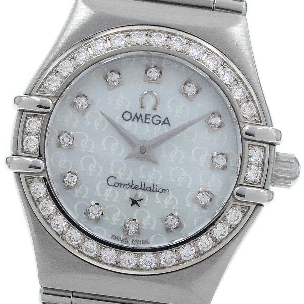 オメガ OMEGA 1460.75 コンステレーション 12P ダイヤベゼル クォーツ レディース 良品 _965359【中古】