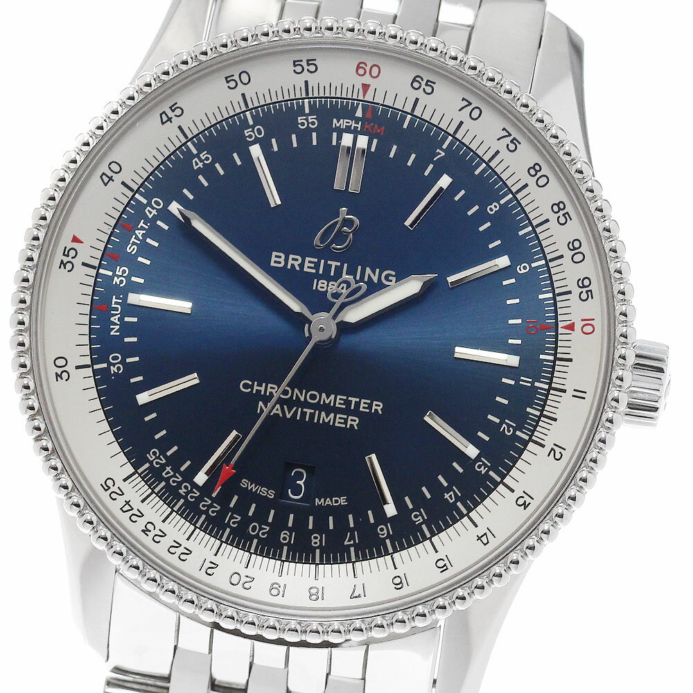 ブライトリング BREITLING A17326 ナビタイマー41 デイト 自動巻き メンズ 良品 保証書付き_965590【中古】