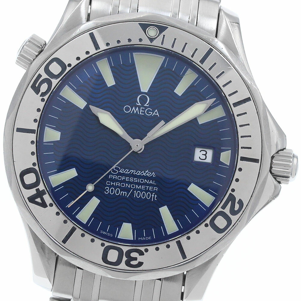 オメガ OMEGA 2255.80 シーマスター300 デイト 自動巻き メンズ _960559【中 ...