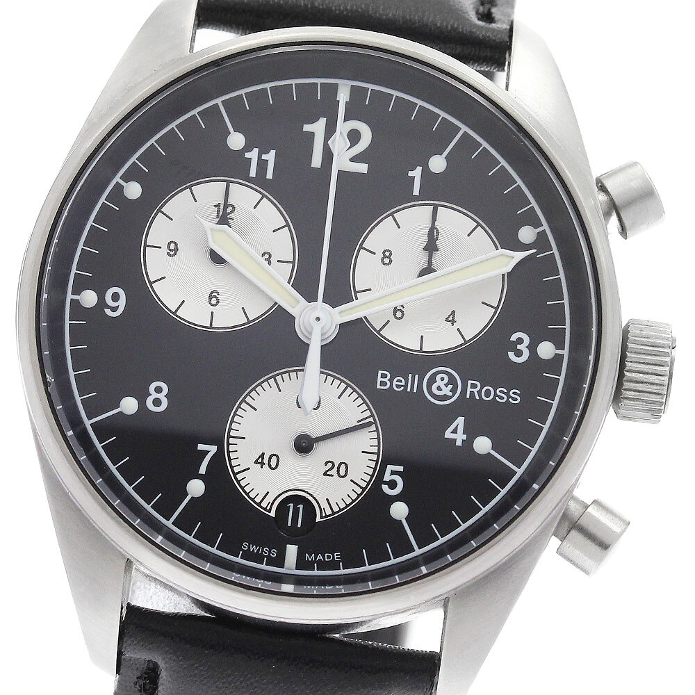ベル＆ロス Bell＆Ross ヴィンテージ 120 クロノグラフ クォーツ メンズ 保証書付き_963270【中古】