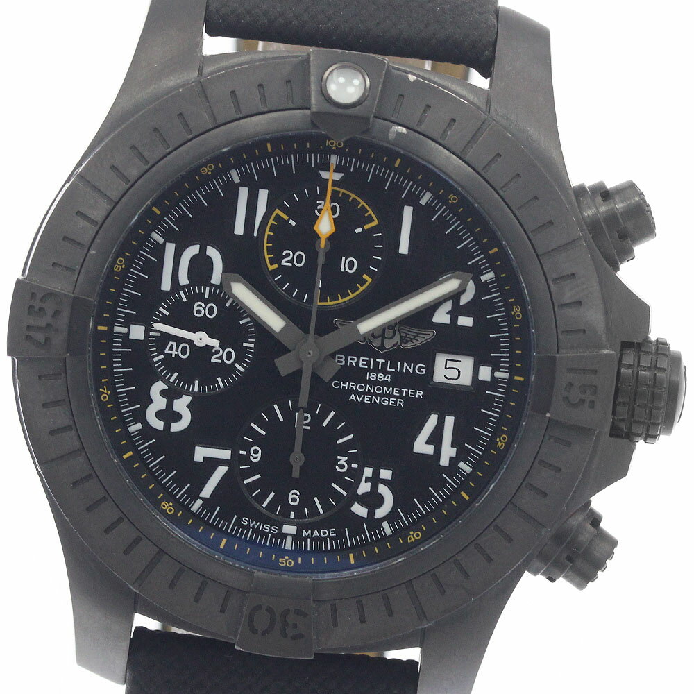 ブライトリング BREITLING V13317 アベンジャー クロノグラフ45 ナイトミッション 自動巻き メンズ 保証書付き_965609【中古】