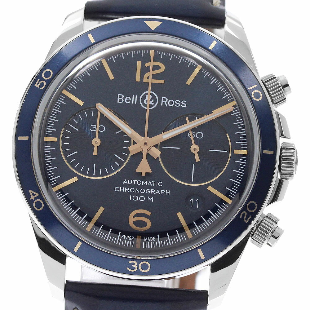 Rakuten - ベル＆ロス Bell＆Ross BRV2-94 ヴィンテージ クロノグラフ 自動巻き メンズ 良品 保証書付き_563196【中古】