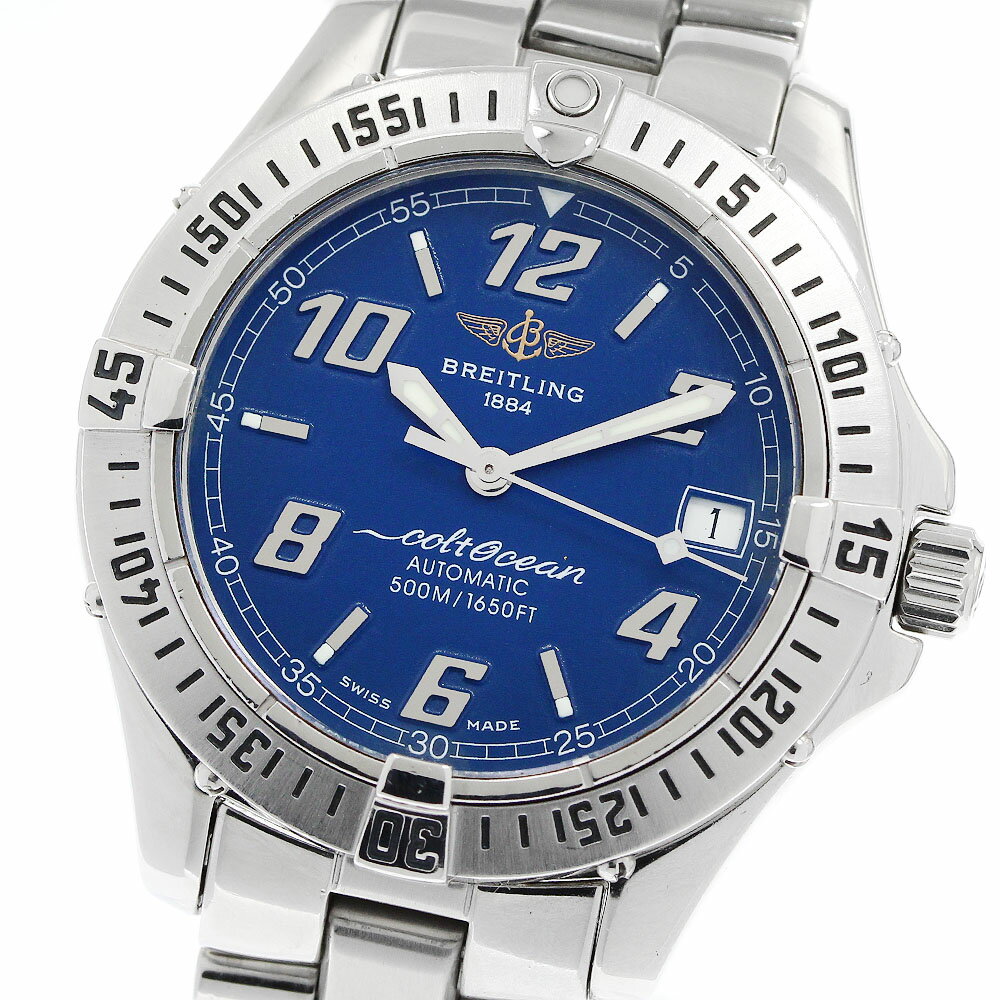 ブライトリング BREITLING A17350 コルトオーシャン デイト 自動巻き メンズ 保証書付き_956035【中古】