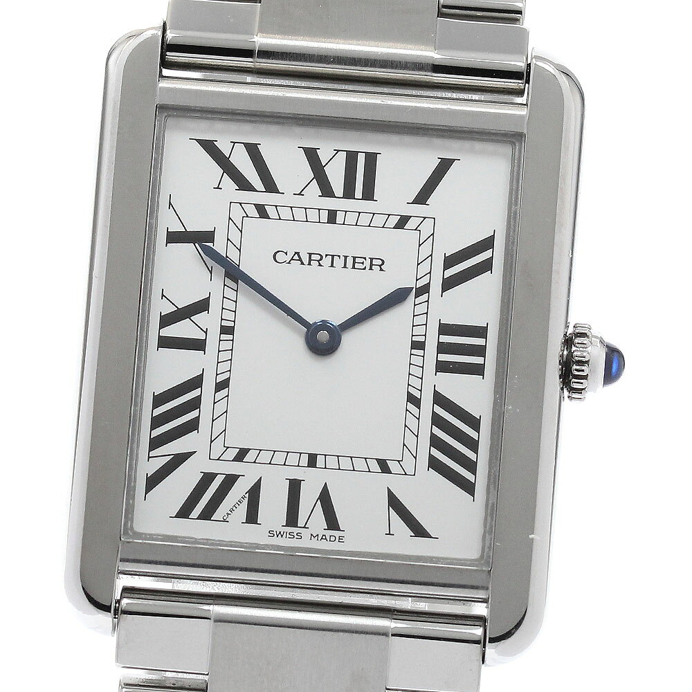 カルティエ CARTIER W5200014 タンクソロ LM クォーツ メンズ 良品 保証書付き_ ...