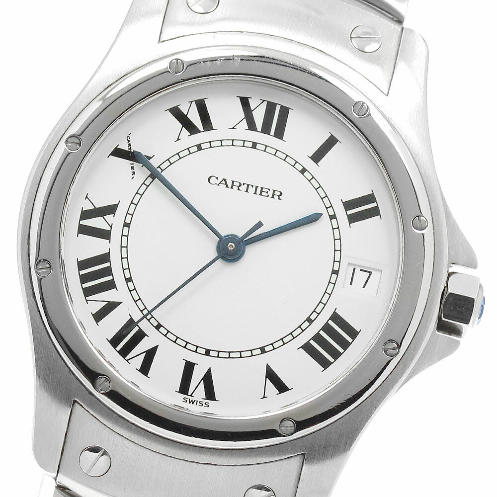 Rakuten - カルティエ CARTIER W20026K1 サントスクーガー LM デイト 自動巻き メンズ _961366【中古】