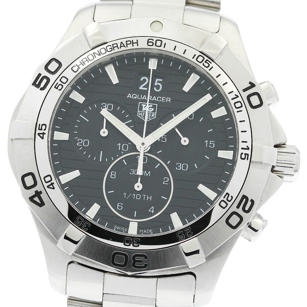 タグホイヤー TAG HEUER CAF101E.BA0821 アクアレーサー グランドデイト クロノグラフ クォーツ メンズ 良品 箱・保証書付き_961619【中古】