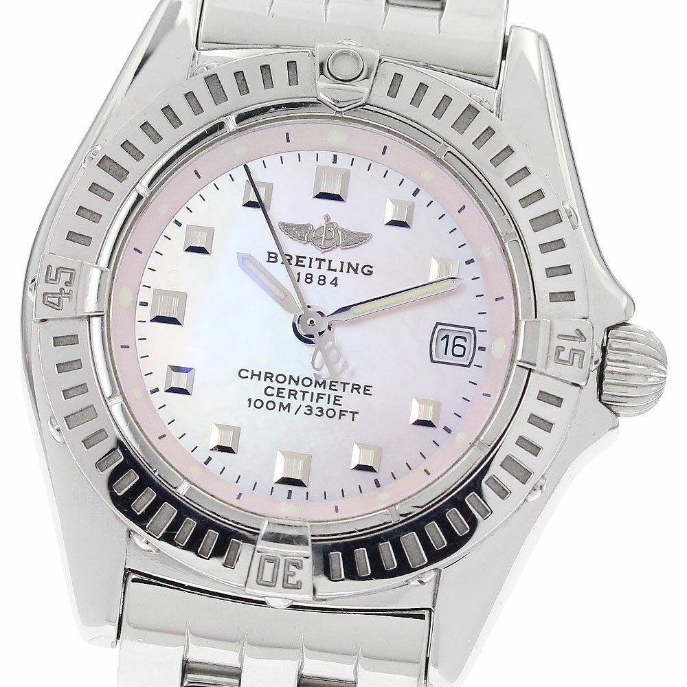 ブライトリング BREITLING A72345 カリスティーノ デイト クォーツ レディース _963227【中古】