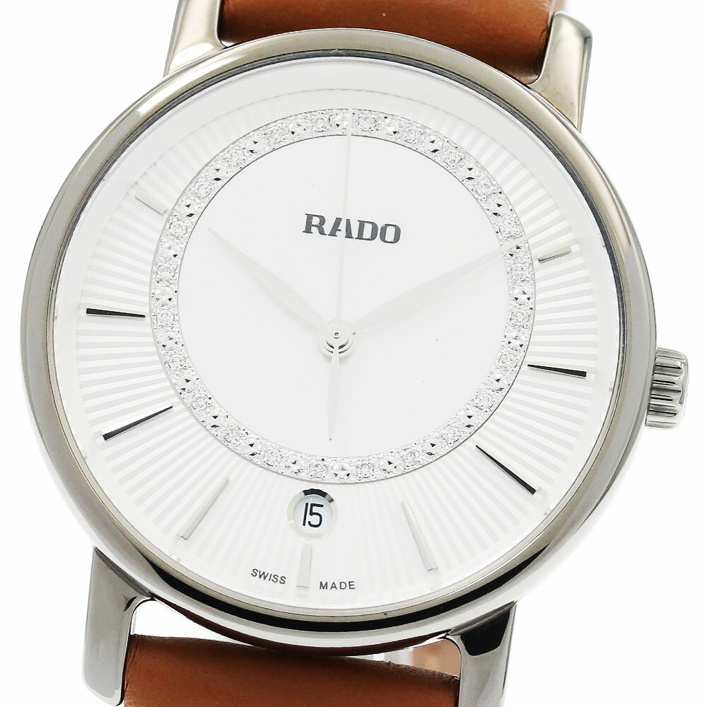ラドー RADO R14064945 ダイヤマスター デイト クォーツ レディース 良品 箱・保証書付き_964258【中古】