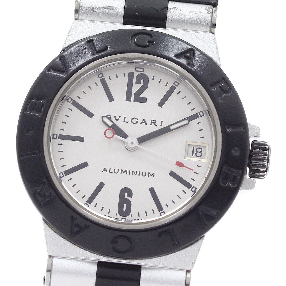 ベルト訳あり ブルガリ BVLGARI AL32TA アルミニウム デイト クォーツ ボーイズ _965105【中古】