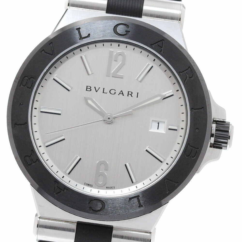 ブルガリ BVLGARI DG42SC ディアゴノ セラミック デイト 自動巻き メンズ 良品 保証書付き_965242【中古】