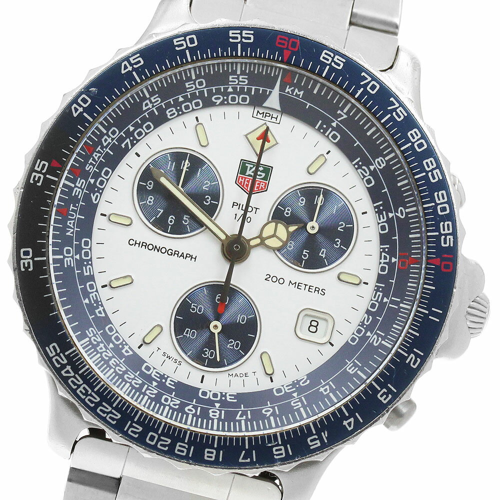タグホイヤー TAG HEUER 530.806 パイロット デイト クロノグラフ クォーツ メンズ _965259【中古】