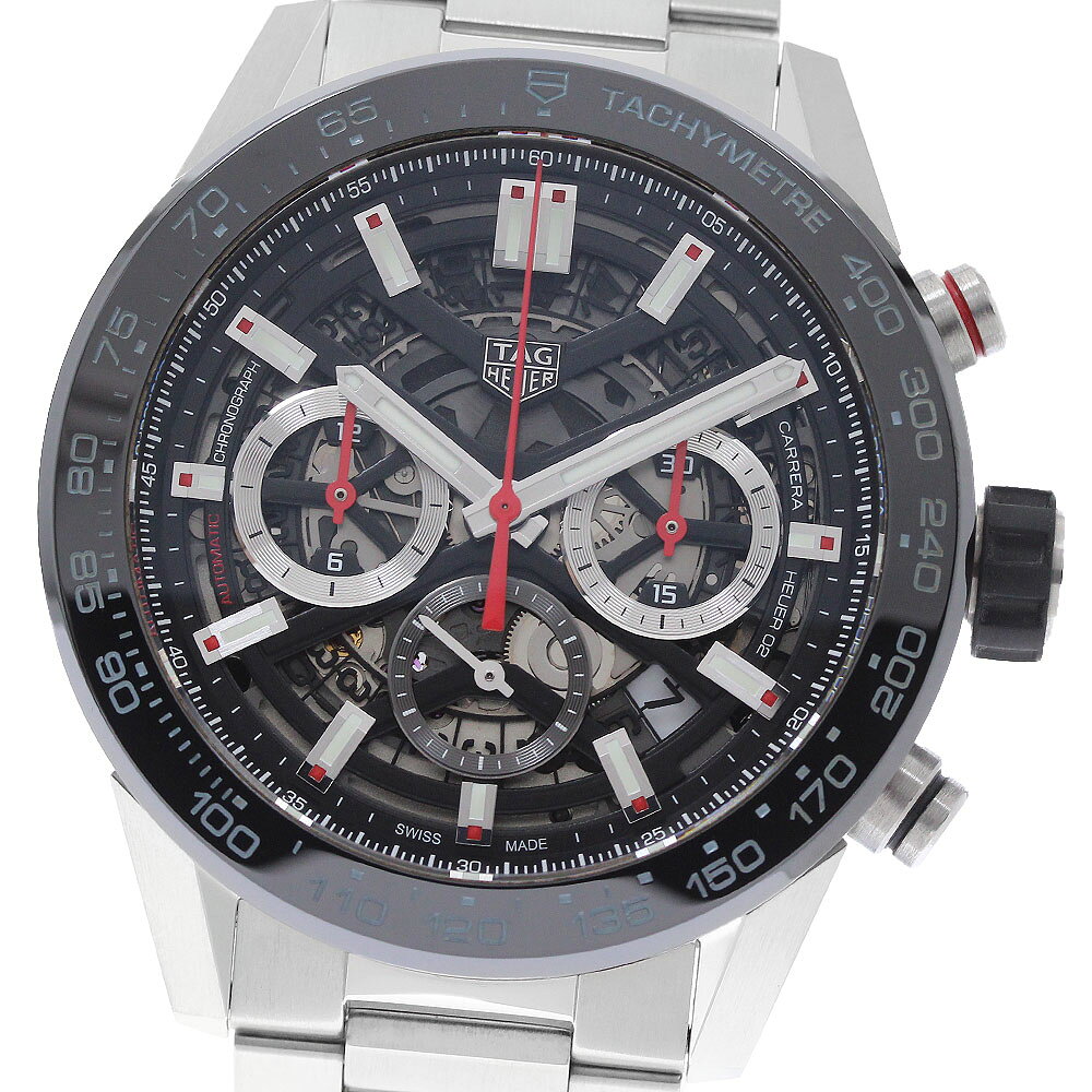タグホイヤー TAG HEUER CBG2A10 カレラ キャリバーホイヤー02 クロノグラフ デイト 自動巻き メンズ 極美品 箱・保証書付き_957726【中古】
