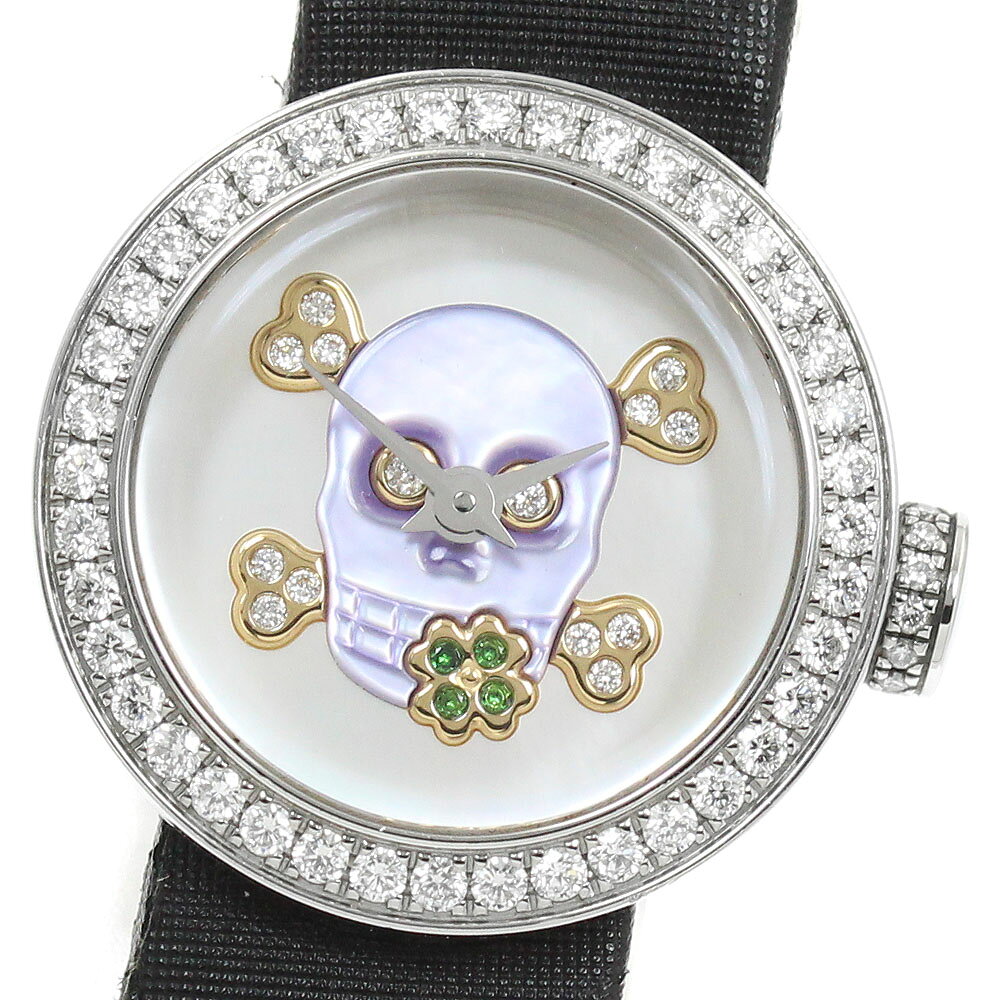 ディオール Dior CD040110-J ラ ディ ドゥ ディオール ダイヤベゼル スカル クォーツ レディース _957023【中古】