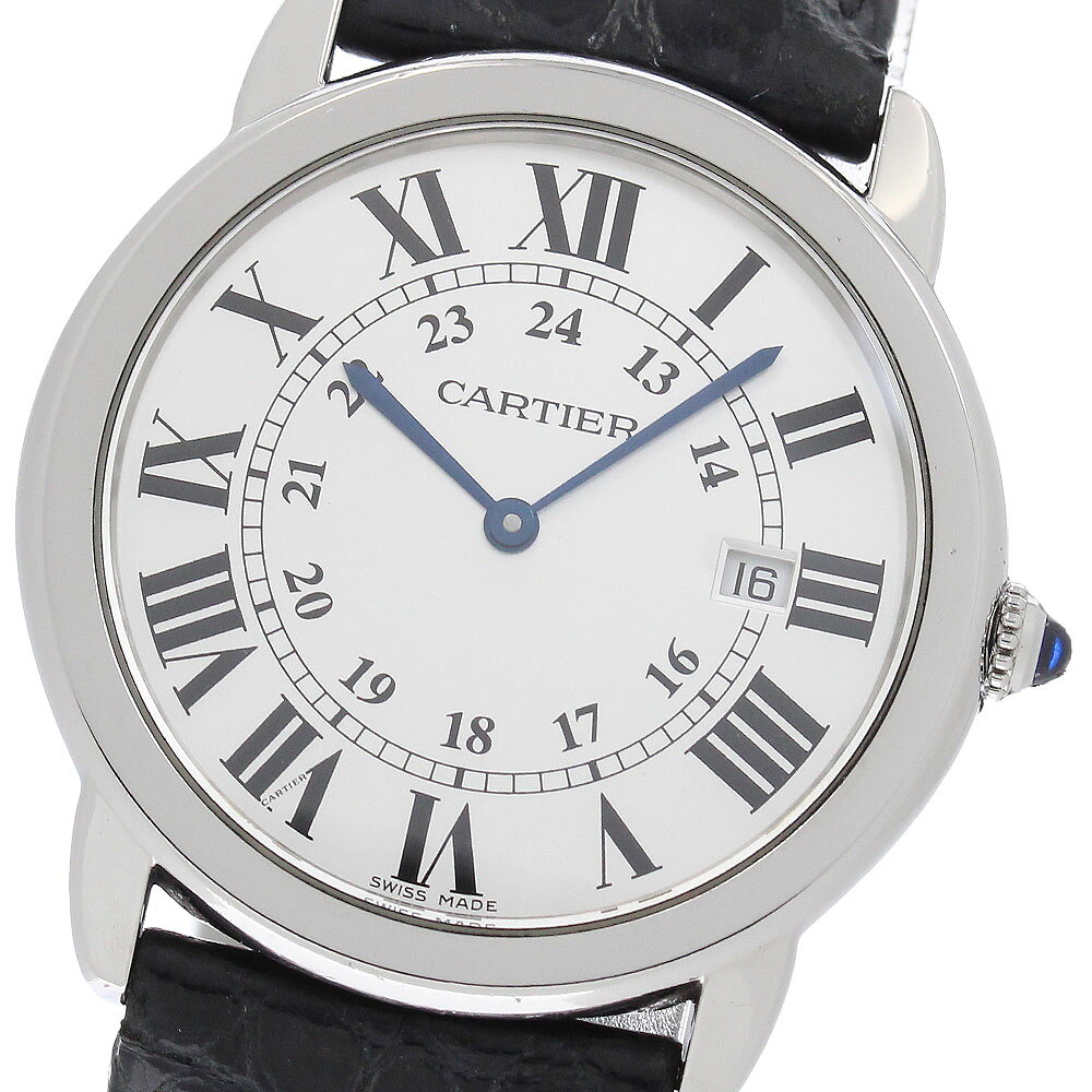 カルティエ CARTIER W6700255 ロンドソロLM デイト クォーツ メンズ _96089 ...