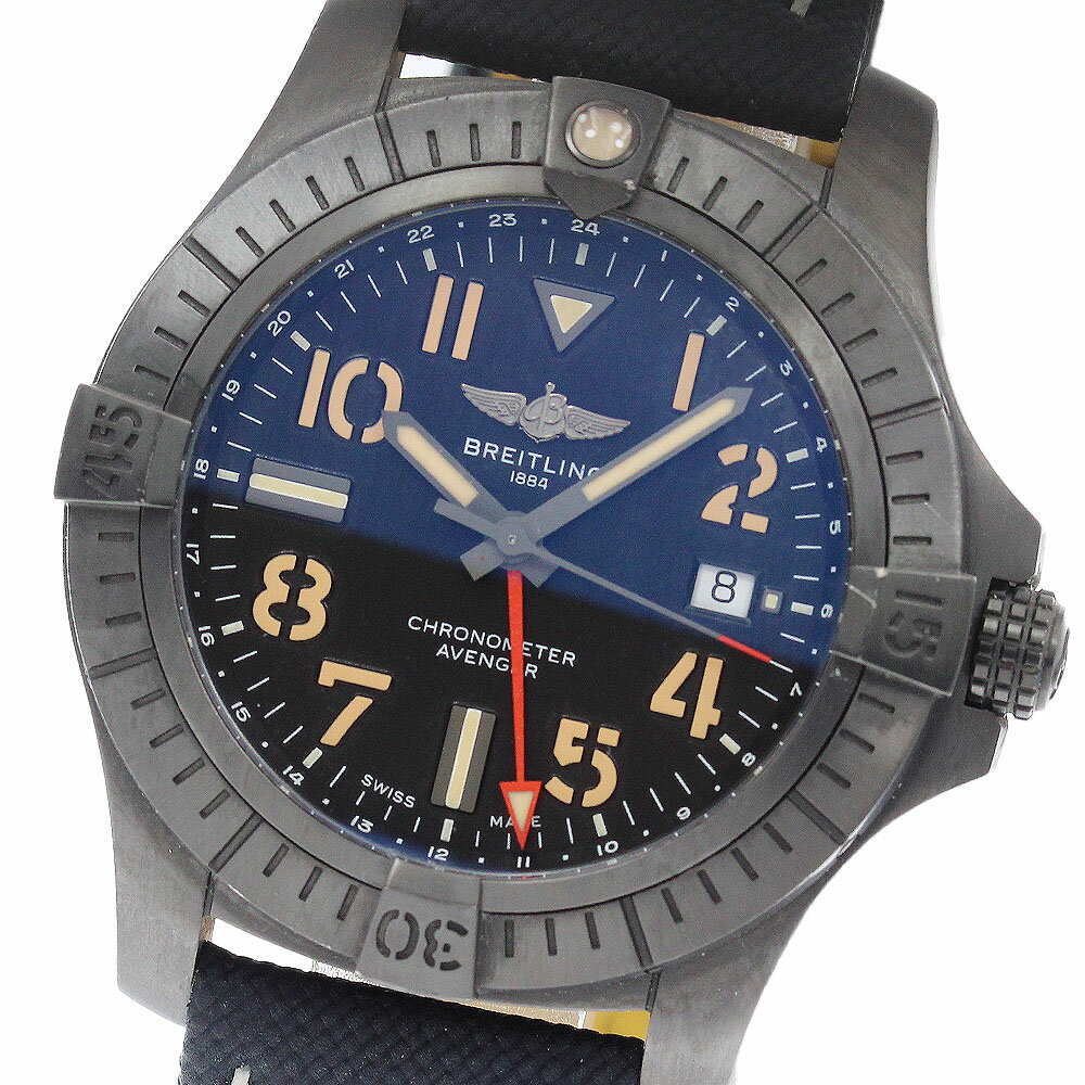ブライトリング BREITLING V32395 アベンジャー GMT 45 ナイトミッション 自動巻き メンズ 保証書付き_966313【中古】