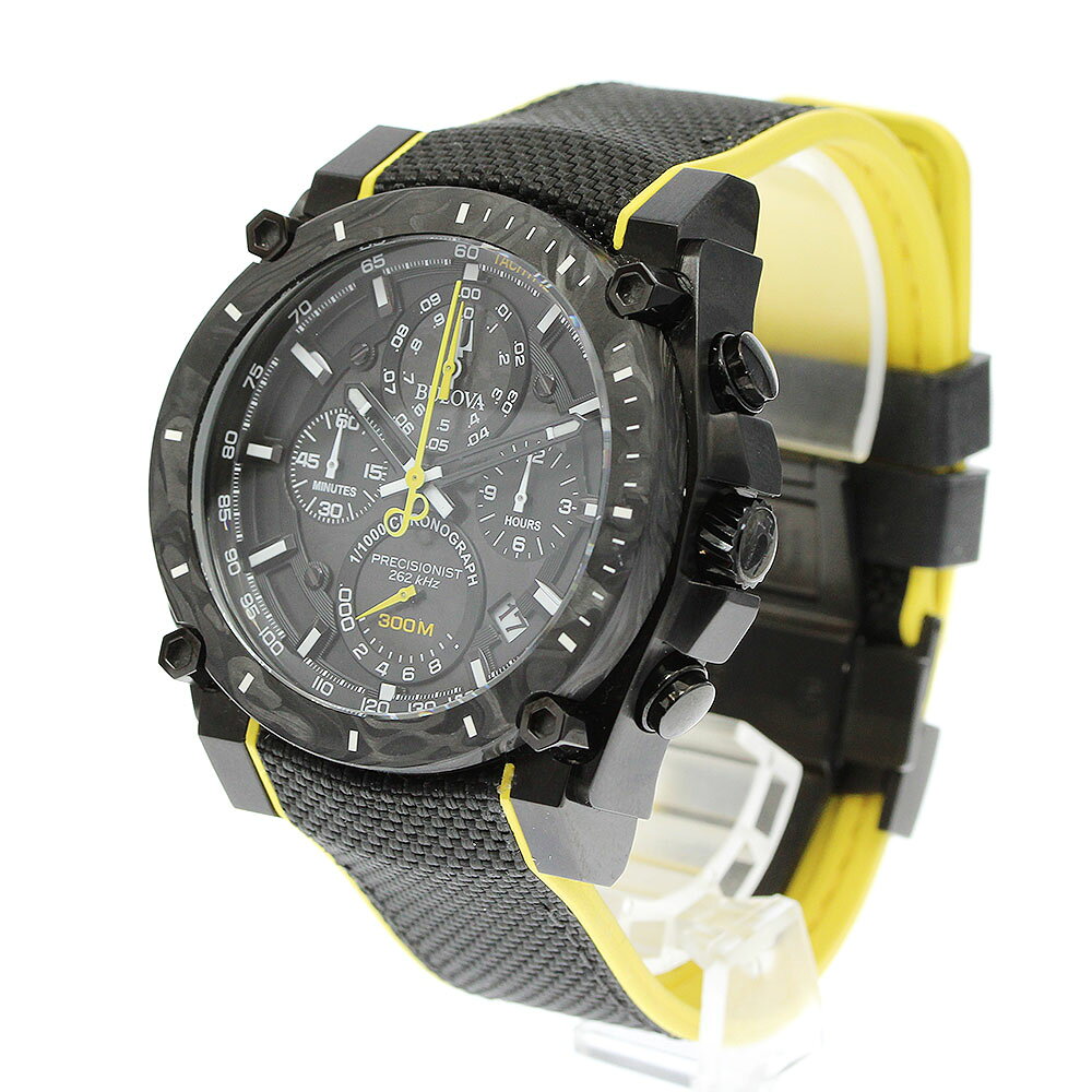 CLOSERのブローバ BULOVA 98B312 プレシジョニスト クロノグラフ クォーツ メンズ 極美品 箱・保証書付き_959969【中古】｜アングル3