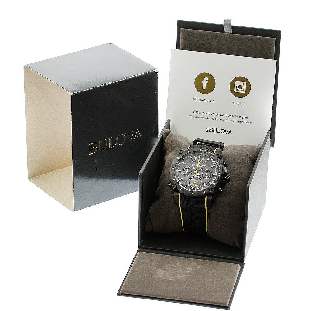 CLOSERのブローバ BULOVA 98B312 プレシジョニスト クロノグラフ クォーツ メンズ 極美品 箱・保証書付き_959969【中古】｜アングル2