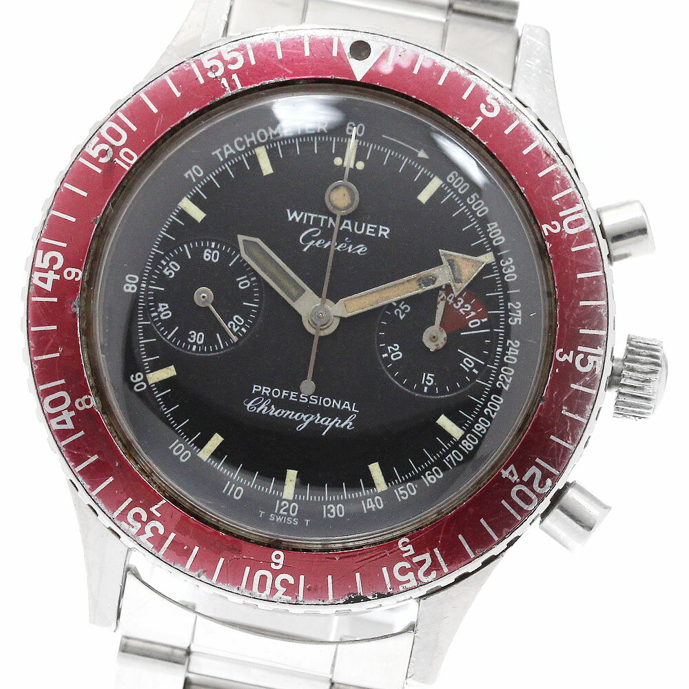 Rakuten - ウィットナー WITTNAUER 7004A ジュネーブ クロノグラフ Cal.7733 手巻き メンズ _961244【中古】