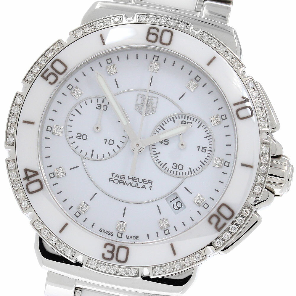 タグホイヤー TAG HEUER CAH1213 フォーミュラ1 クロノグラフ ダイヤモンド クォーツ メンズ 美品 箱付き_963458【中古】